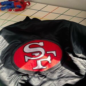 STARTER Sf 49ers Red and Black NFL Jacket large